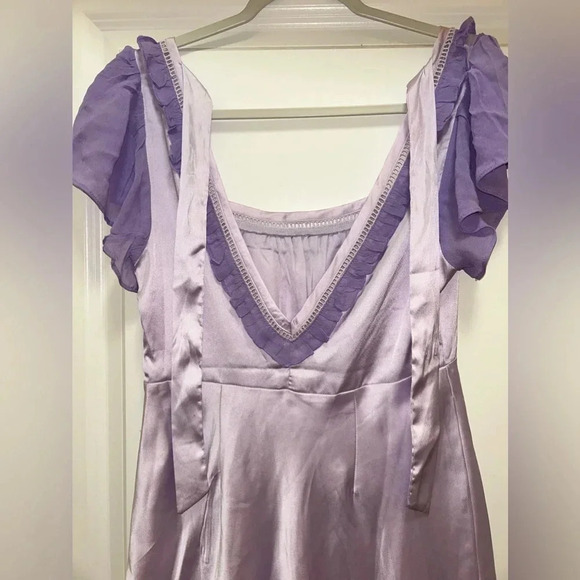 Free People X Revolve NWOT Violet Visions Slip Mini Dress. Size 2 - Picture 8 of 8